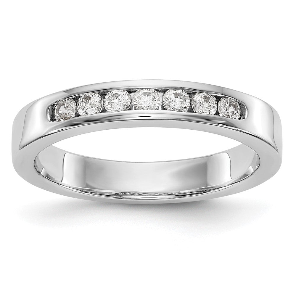 Platinum 7-Stone 1/4 carat Round Diamond Complete Channel Band