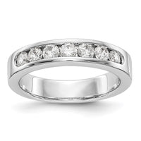 Load image into Gallery viewer, Platinum 7-Stone 3/4 carat Round Diamond Complete Channel Band
