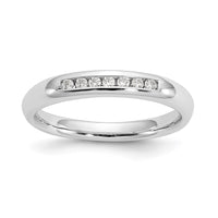 Load image into Gallery viewer, 14K White Gold 7-Stone 1/10 carat Round Diamond Complete Channel Band

