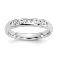 Load image into Gallery viewer, 14K White Gold 7-Stone 1/5 carat Round Diamond Complete Channel Band
