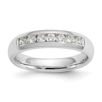 Load image into Gallery viewer, 14K White Gold 7-Stone 1/3 carat Round Diamond Complete Channel Band

