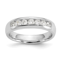 Load image into Gallery viewer, 14K White Gold 7-Stone 1/2 carat Round Diamond Complete Channel Band
