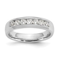Load image into Gallery viewer, 14K White Gold 7-Stone 1/2 carat Round Diamond Complete Channel Band
