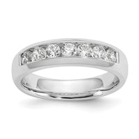 Load image into Gallery viewer, 14K White Gold 7-Stone 5/8 carat Round Diamond Complete Channel Band
