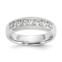Load image into Gallery viewer, 14K White Gold 7-Stone 3/4 carat Round Diamond Complete Channel Band
