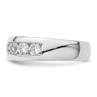 Load image into Gallery viewer, 14K White Gold 7-Stone 1 carat Round Diamond Complete Channel Band
