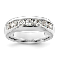 Load image into Gallery viewer, 14K White Gold 7-Stone 1 carat Round Diamond Complete Channel Band
