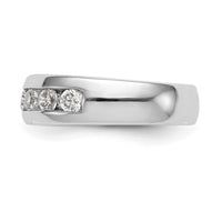 Load image into Gallery viewer, 14K White Gold 7-Stone 1.25 carat Round Diamond Complete Channel Band

