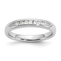 Load image into Gallery viewer, 14K White Gold 7-Stone 1/6 carat Round Diamond Complete Channel Band
