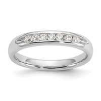 Load image into Gallery viewer, 14K White Gold 7-Stone 1/5 carat Round Diamond Complete Channel Band
