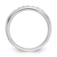 Load image into Gallery viewer, 14K White Gold 7-Stone 1/4 carat Round Diamond Complete Channel Band
