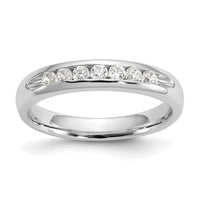 Load image into Gallery viewer, 14K White Gold 7-Stone 1/4 carat Round Diamond Complete Channel Band
