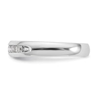Load image into Gallery viewer, 14K White Gold 7-Stone 1/3 carat Round Diamond Complete Channel Band
