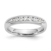 Load image into Gallery viewer, 14K White Gold 7-Stone 1/3 carat Round Diamond Complete Channel Band
