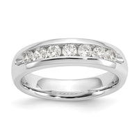Load image into Gallery viewer, 14K White Gold 7-Stone 1/2 carat Round Diamond Complete Channel Band
