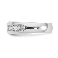 Load image into Gallery viewer, 14K White Gold 7-Stone 3/4 carat Round Diamond Complete Channel Band
