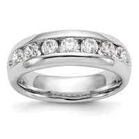 Load image into Gallery viewer, 14K White Gold 7-Stone 1 carat Round Diamond Complete Channel Band
