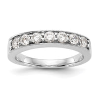 Load image into Gallery viewer, 14K White Gold 7-Stone 3/4 carat Round Diamond Complete Channel Band
