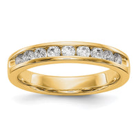 Load image into Gallery viewer, 14K Yellow Gold 9-Stone Diamond Channel Band - A4 Diamonds SI1/SI2 G-I

