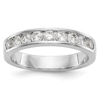 Load image into Gallery viewer, Platinum 9-Stone 7/8 carat Round Diamond Complete Channel Band
