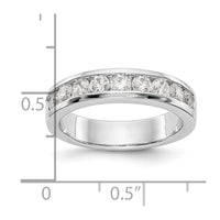 Load image into Gallery viewer, 14K White Gold 9-Stone CZ Channel Band
