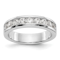 Load image into Gallery viewer, 14K White Gold 9-Stone Diamond Channel Band
