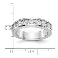 Load image into Gallery viewer, 14K White Gold 9-Stone 1.3 carat AAA Round Diamond Complete Channel Band
