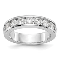 Load image into Gallery viewer, 14K White Gold 9-Stone 1.3 carat AAA Round Diamond Complete Channel Band
