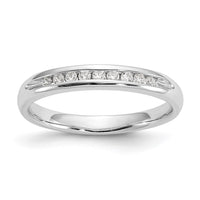 Load image into Gallery viewer, 14K White Gold 9-Stone 1/8 carat Round Diamond Complete Channel Band
