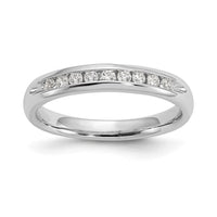 Load image into Gallery viewer, 14K White Gold 9-Stone 1/5 carat Round Diamond Complete Channel Band
