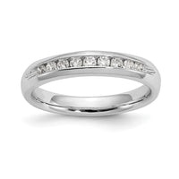 Load image into Gallery viewer, 14K White Gold 9-Stone 1/5 carat Round Diamond Complete Channel Band
