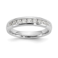Load image into Gallery viewer, 14K White Gold 9-Stone 3/8 carat Round Diamond Complete Channel Band
