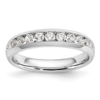 Load image into Gallery viewer, 14K White Gold 9-Stone 1/2 carat Round Diamond Complete Channel Band
