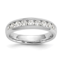 Load image into Gallery viewer, 14K White Gold 9-Stone 5/8 carat Round Diamond Complete Channel Band
