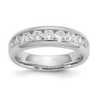 Load image into Gallery viewer, 14K White Gold 9-Stone 1 carat Round Diamond Complete Channel Band
