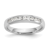 Load image into Gallery viewer, 14K White Gold 9-Stone 1/3 carat Round Diamond Complete Channel Band

