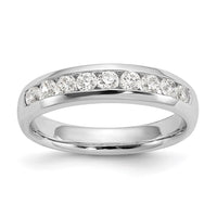 Load image into Gallery viewer, 14K White Gold 9-Stone 1/2 carat Round Diamond Complete Channel Band
