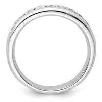 Load image into Gallery viewer, 14K White Gold 9-Stone 3/4 carat Round Diamond Complete Channel Band
