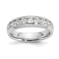 Load image into Gallery viewer, 14K White Gold 9-Stone 7/8 carat Round Diamond Complete Channel Band
