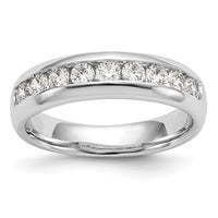 Load image into Gallery viewer, 14K White Gold 9-Stone 1 carat Round Diamond Complete Channel Band
