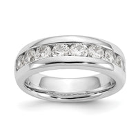 Load image into Gallery viewer, 14K White Gold 9-Stone 1.38 carat Round Diamond Complete Channel Band
