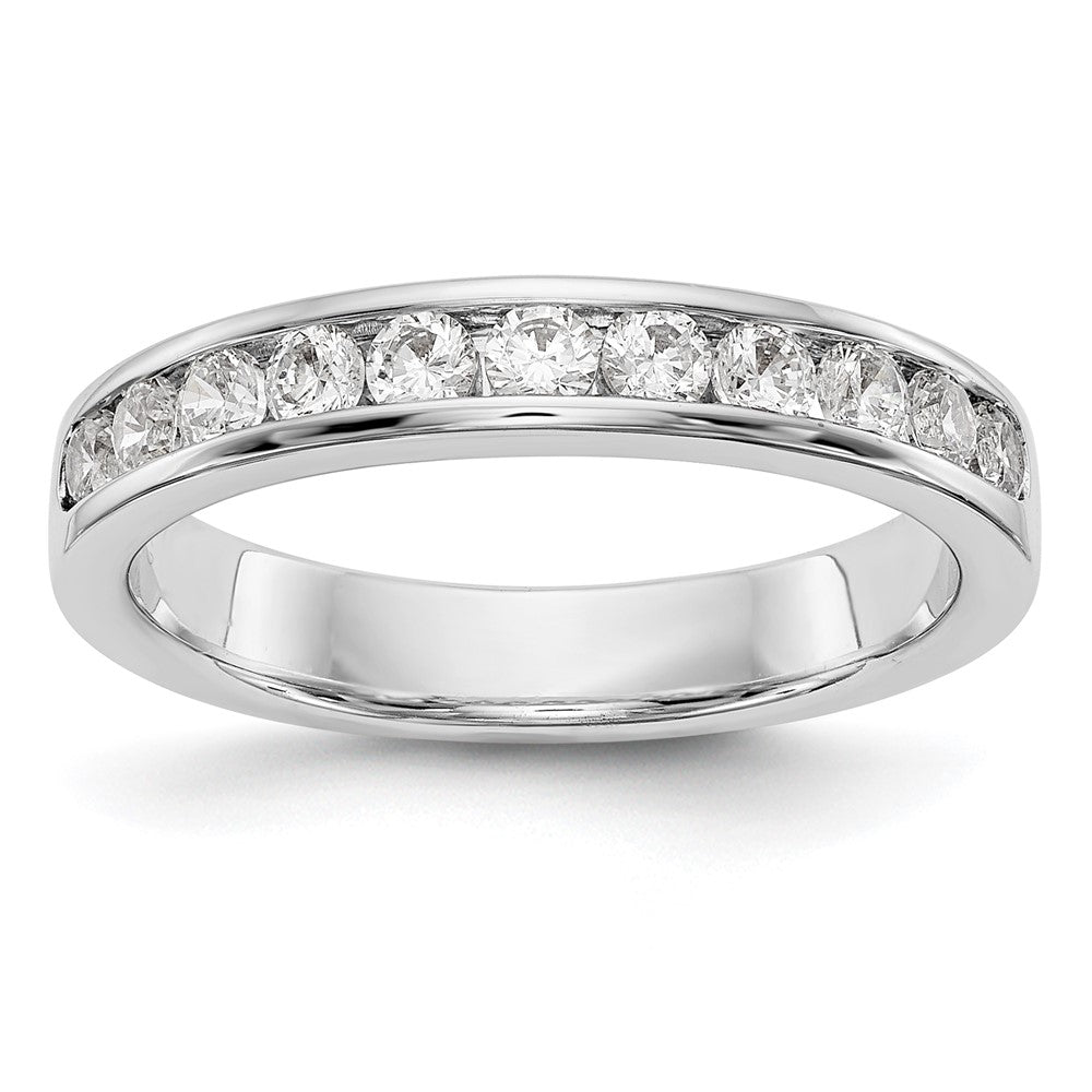 Platinum 11-Stone 1/2 carat Round Diamond Complete Channel Band