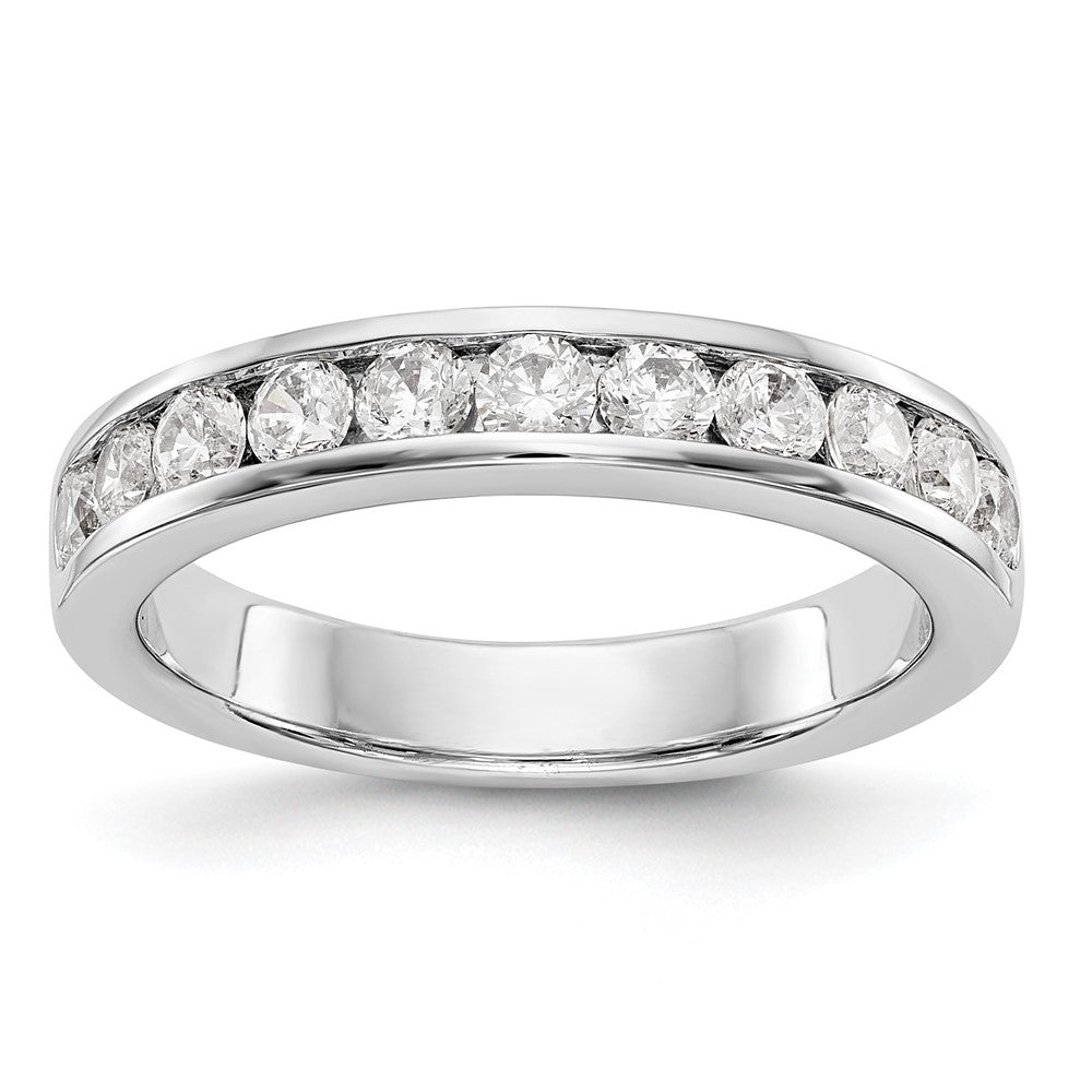 Platinum 11-Stone 3/4 carat Round Diamond Complete Channel Band
