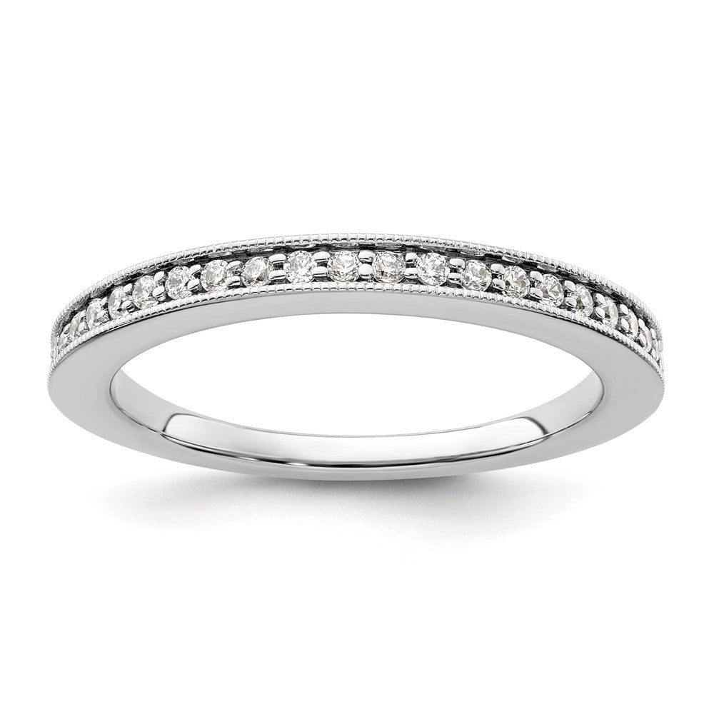 14K White Gold 1/6 carat Diamond Complete Wedding Band
