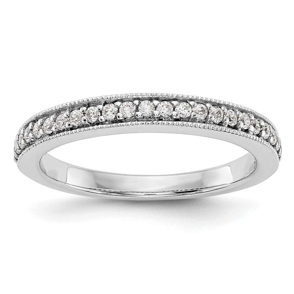 14K White Gold 1/4 carat Diamond Complete Wedding Band