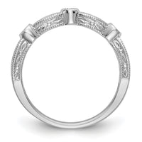 Load image into Gallery viewer, 14K White Gold Vintage 1/3 carat Diamond Complete Wedding Band
