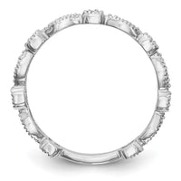 Load image into Gallery viewer, 14K White Gold 1/10 carat Diamond Complete Wedding Band
