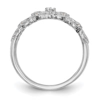 Load image into Gallery viewer, 14K White Gold Leaf Design 1/10 carat Complete Diamond Band
