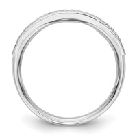 Load image into Gallery viewer, 14k White Gold 1/20 carat Diamond and Ruby Complete Wedding Band
