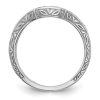 Load image into Gallery viewer, 14K White Gold Vintage 1/8 carat Diamond Complete Wedding Band
